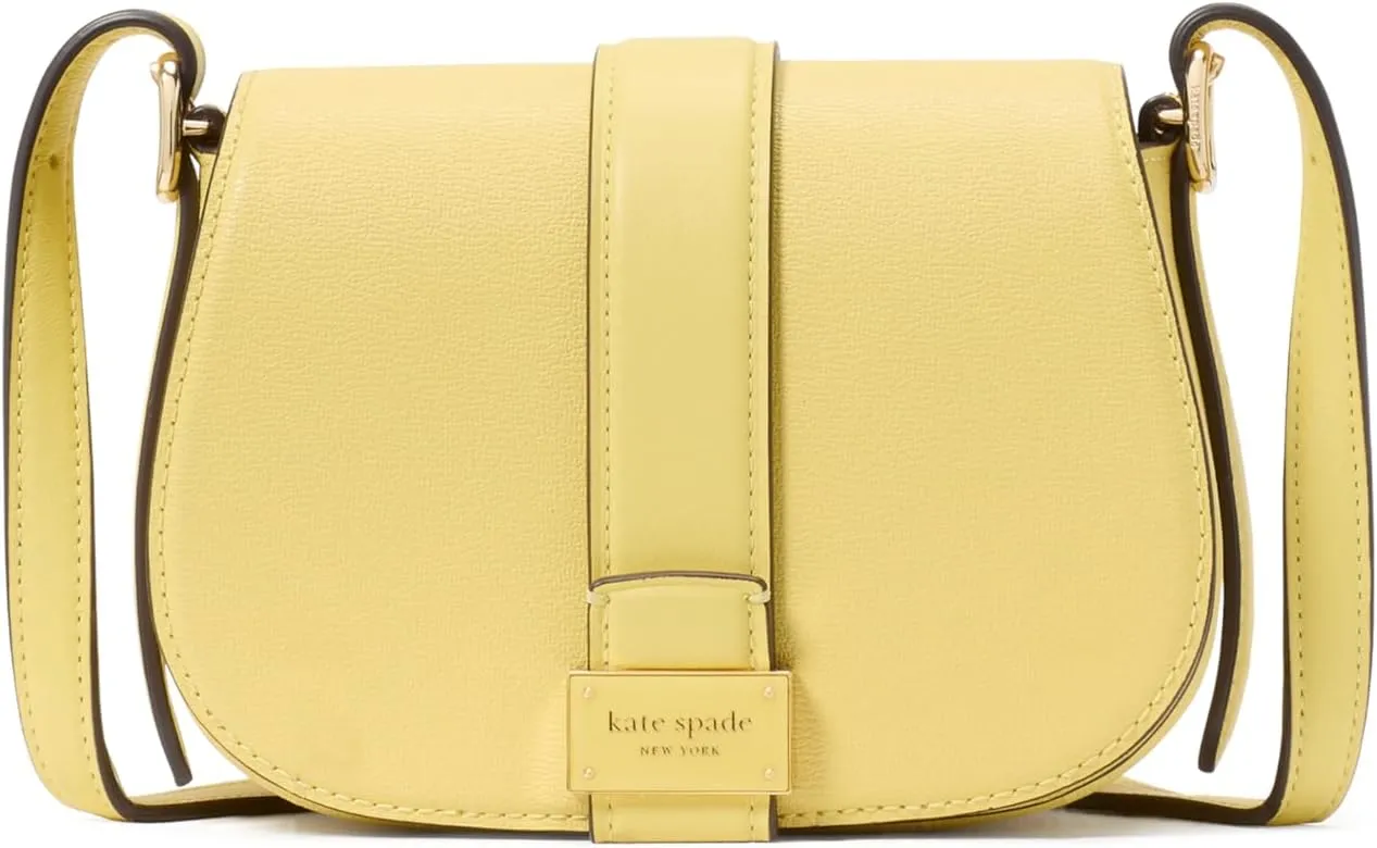 kate spade new york Nouveau Textured Leather Mini Saddle, Yuzu Jam