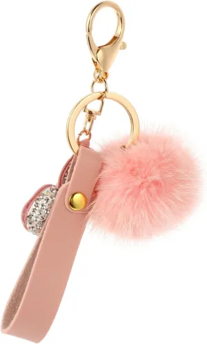 KESYOO 1 PC Rhinestone Keychain Handbag Pendant Unique Heart Luggage Decoration Lovely Bag Ornament for Fashion Accessories