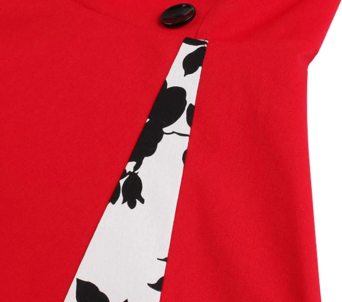 KILLREAL Women's Polka Dot Retro Vintage Style Cocktail Party Swing Dress