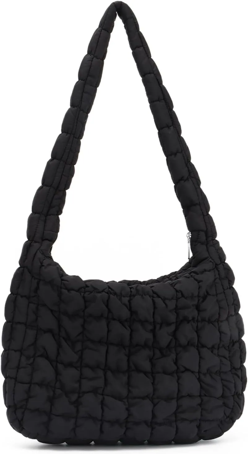 KUANG! Large Puffer Tote Bag for Women Cute Quilted Tote Bag Crossbody Puffy HandBag Cotton Padded Shoulder Bag