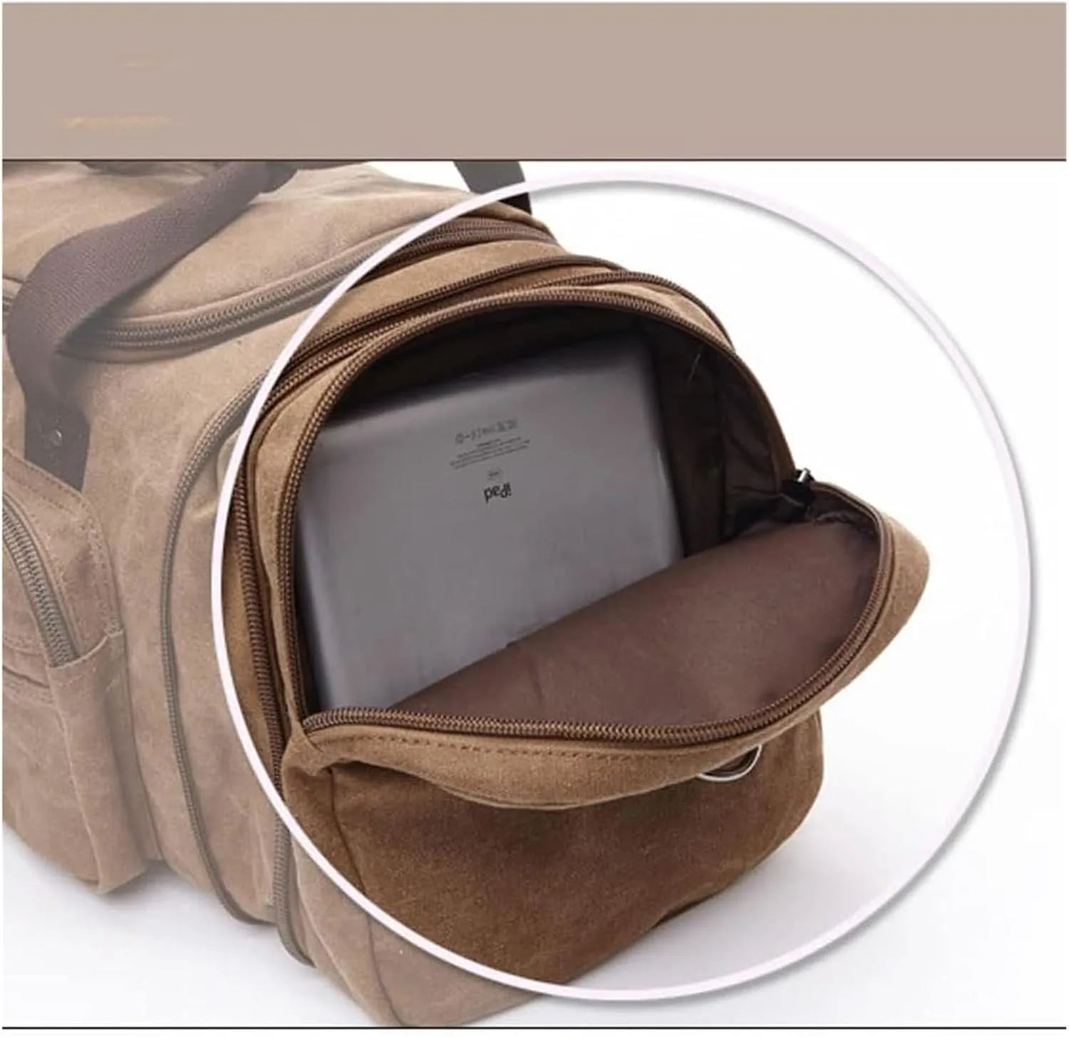 Large-Capacity Luggage Bag Fashion Leisure Travel Bag Trendy Outdoor Messenger Portable Canvas Travel Bag(3)