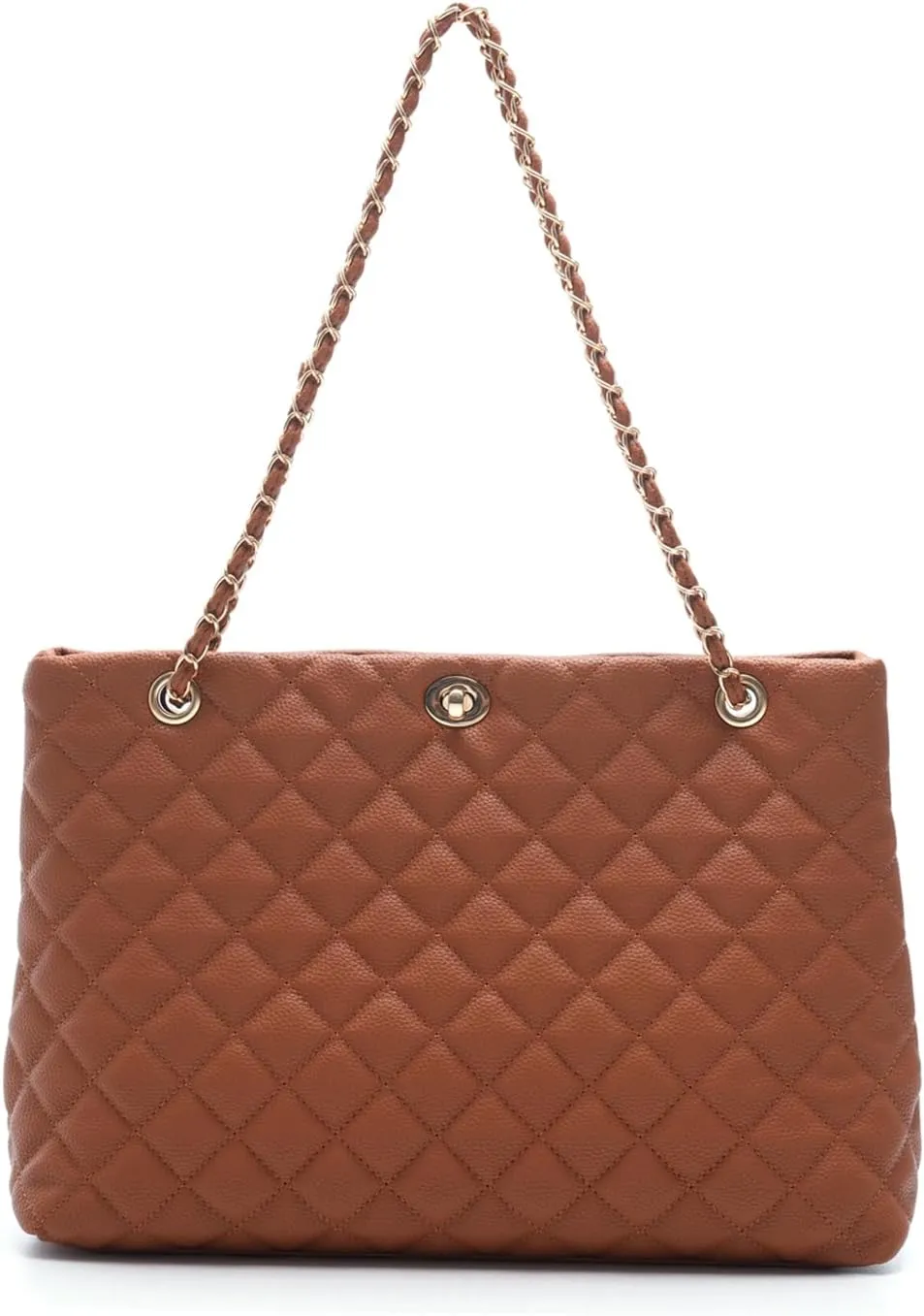 Large Chain Shoulder Bag for Women, Double Strap Handbags Tote Purse