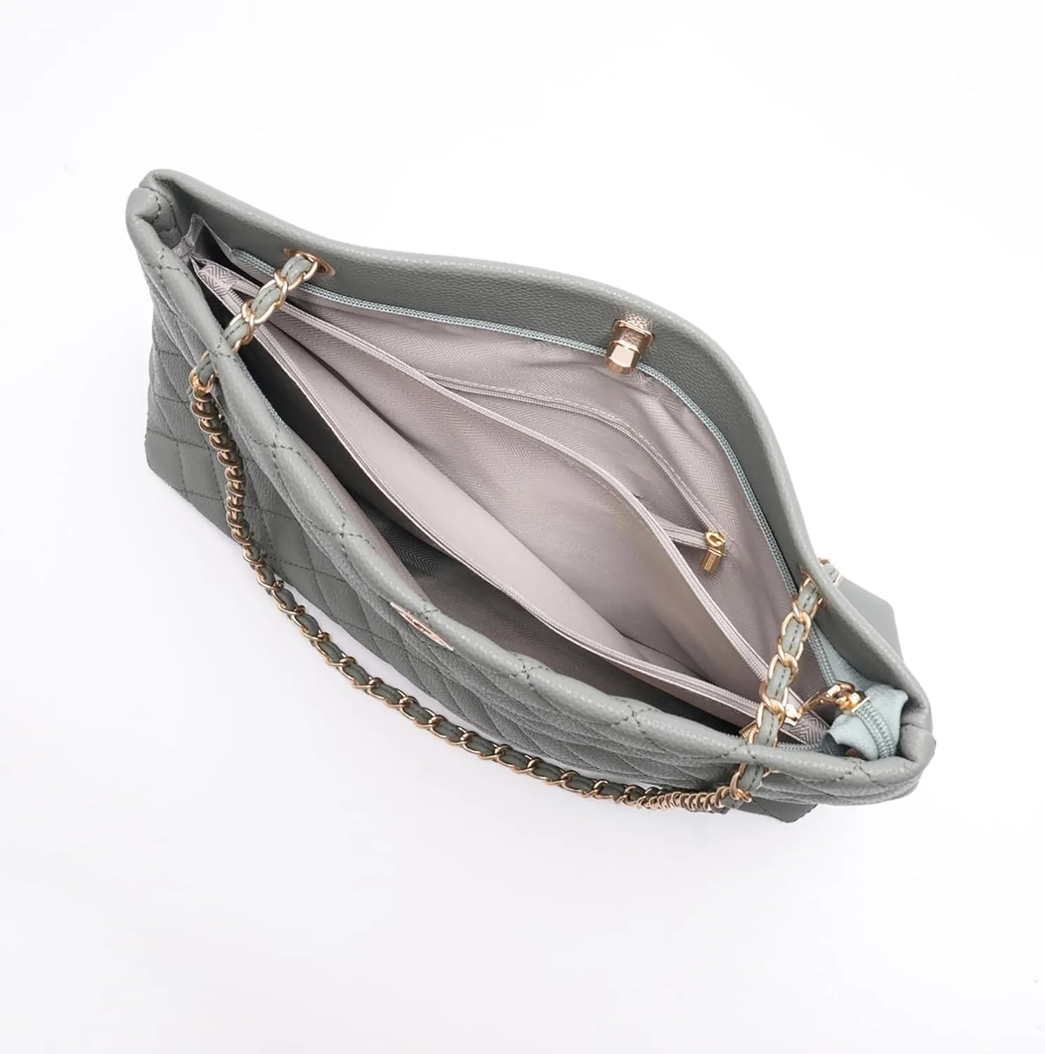 Large Chain Shoulder Bag for Women, Double Strap Handbags Tote Purse
