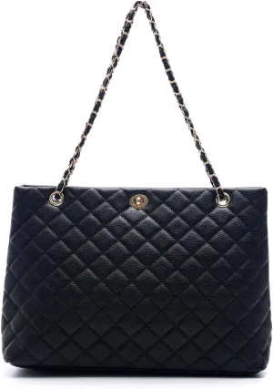 Large Chain Shoulder Bag for Women, Double Strap Handbags Tote Purse