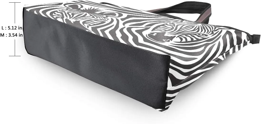 Large Handbag Animal Print Zebra Couple Shoulder Bag Tote Beach Bags for Women