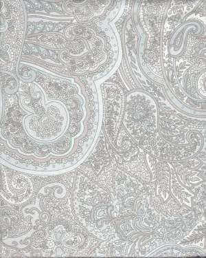 Lauren Ralph Lauren Coral Beach Paisley Gray Twin 3 Pc Sheet Set tan White Blue