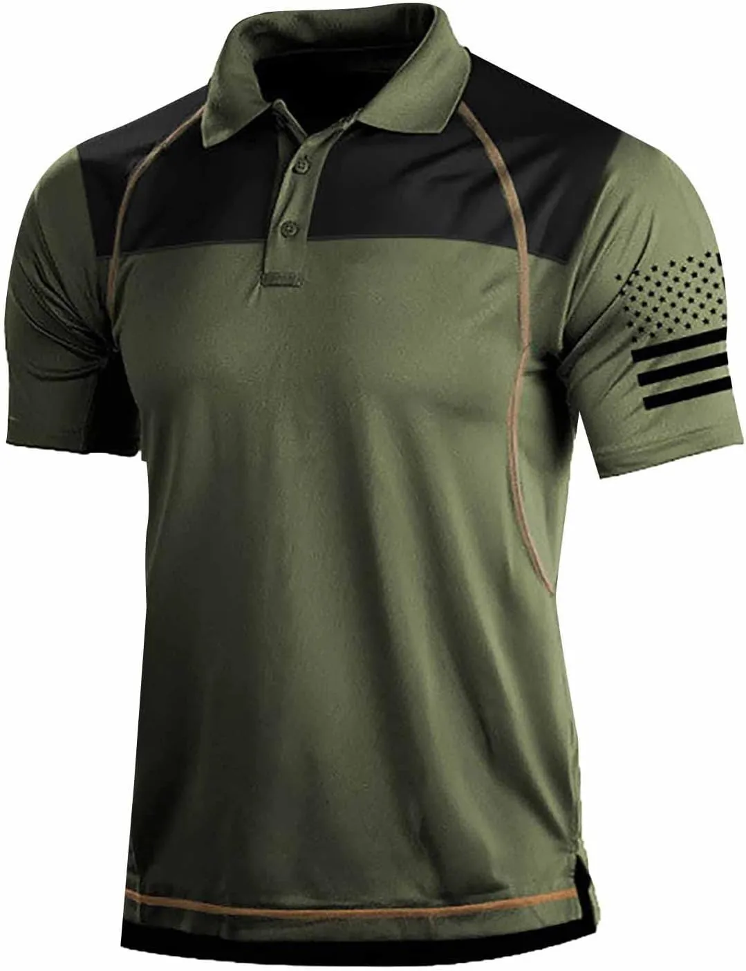 LCMTWX Men's 1776 Independence Day Polo Shirt Polo Shirt Men 2024 Fag Spring and Summer Fashion Leisure Seaside Beach