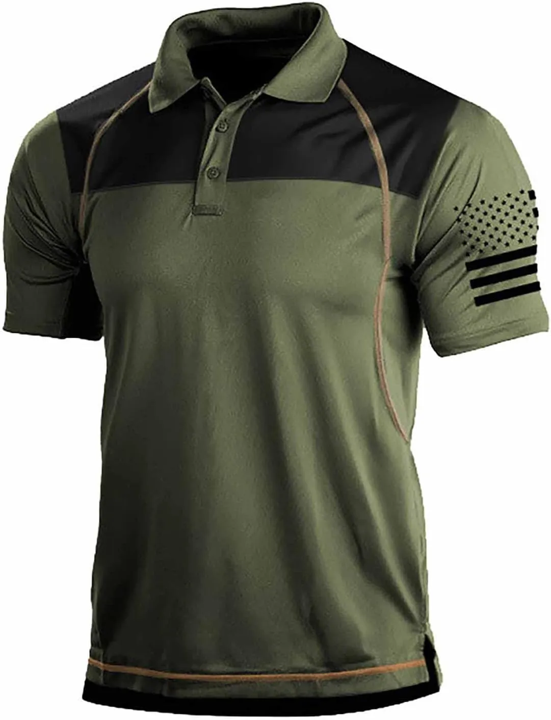 LCMTWX Men's 1776 Independence Day Polo Shirt Polo Shirt Men 2024 Fag Spring and Summer Fashion Leisure Seaside Beach