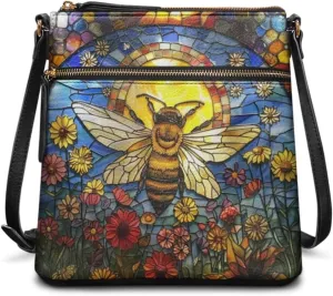 Leather Women Crossbody Hobo Bag Satchel Purse Handbag with Adjustable Shoulder Strap and Zipper Pockets