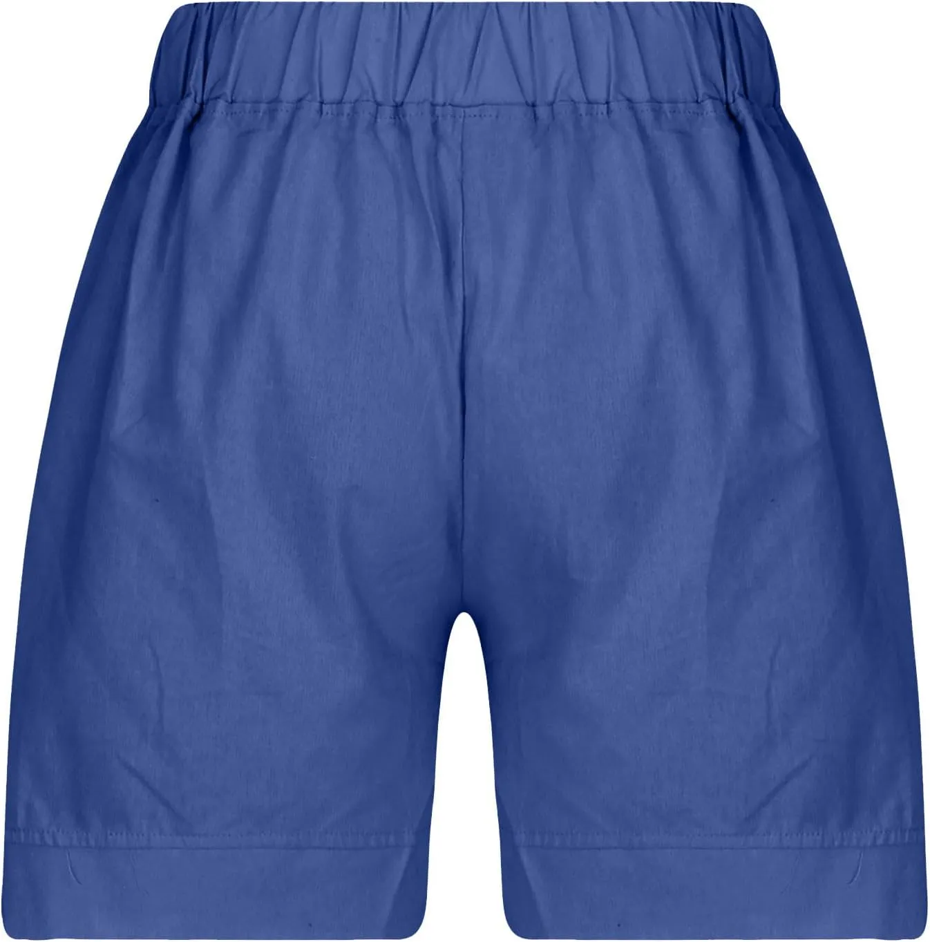 Linen Shorts for Women 2025 High Waisted Elastic Straight Casual Shorts Summer Outdoor Pants with Pockets