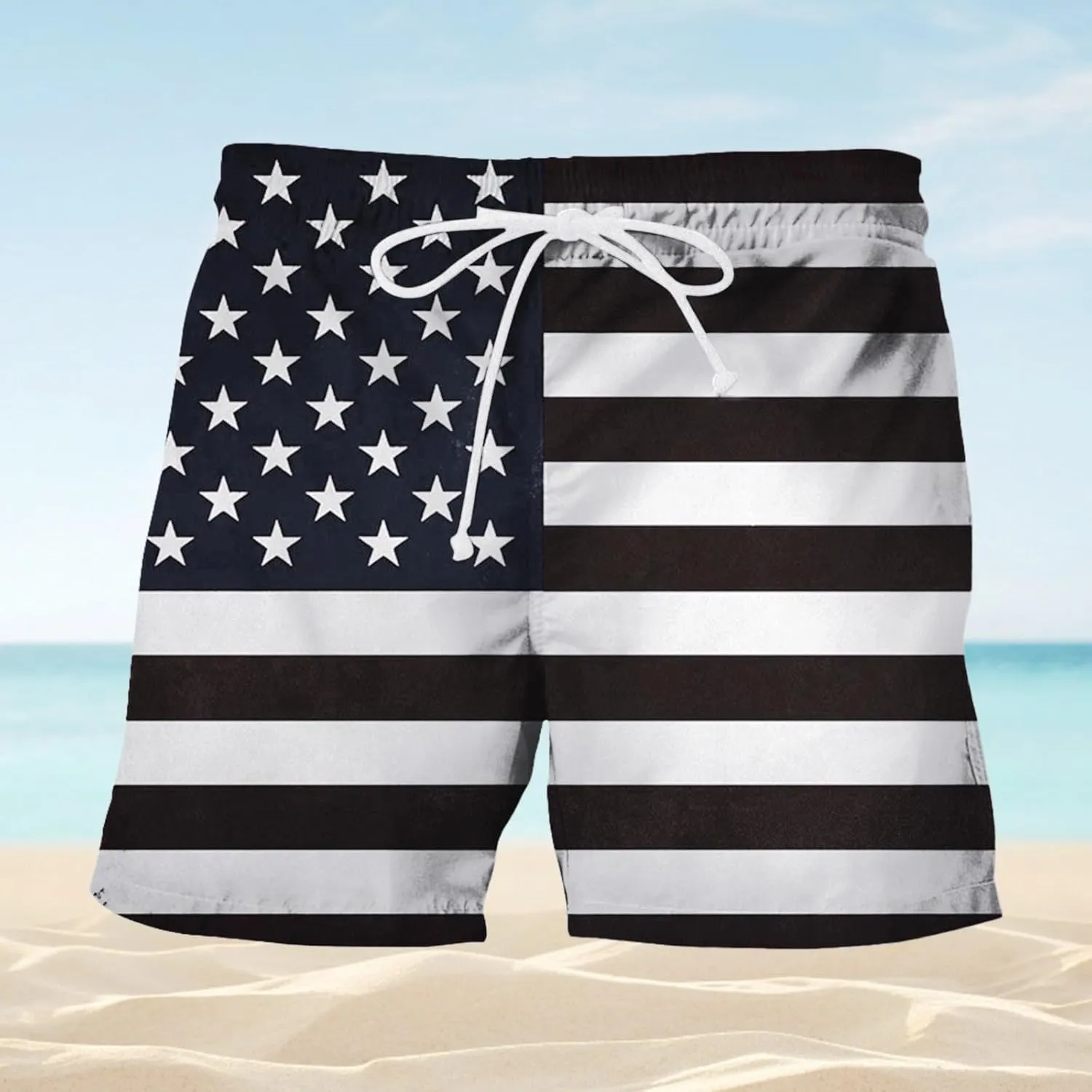 Linen Summer Shorts Men Work Shorts Men's Beach Pants Loose Seven Pants Green Shorts Men Swim Men 6 Inch Mens