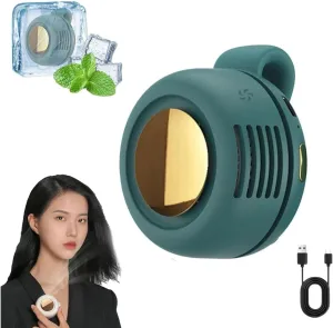 Loraindee Mini Fan Clip On, Portable Silent Mini Bladeless Electric Fan, Portable Clip on Fan, 360° Wearable Waist Small Clip Fans for Outdoor & Travel & Office