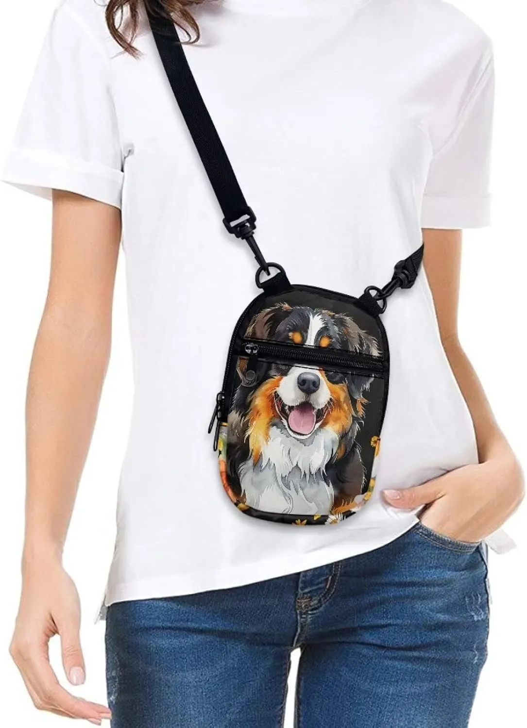 Lotusorchid Small Message Bag Women Shoulder Bag with Adjustable Staps, Sling Phone Bag Crossbody Satchel Purse Wallet