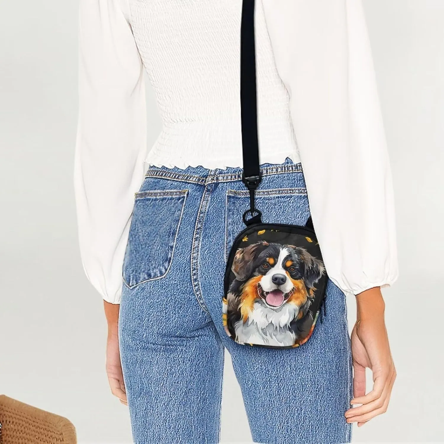 Lotusorchid Small Message Bag Women Shoulder Bag with Adjustable Staps, Sling Phone Bag Crossbody Satchel Purse Wallet