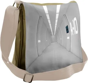 Lunarable Outer Space Messenger Bag, Corridor of Spacecraft, Unisex Cross-body