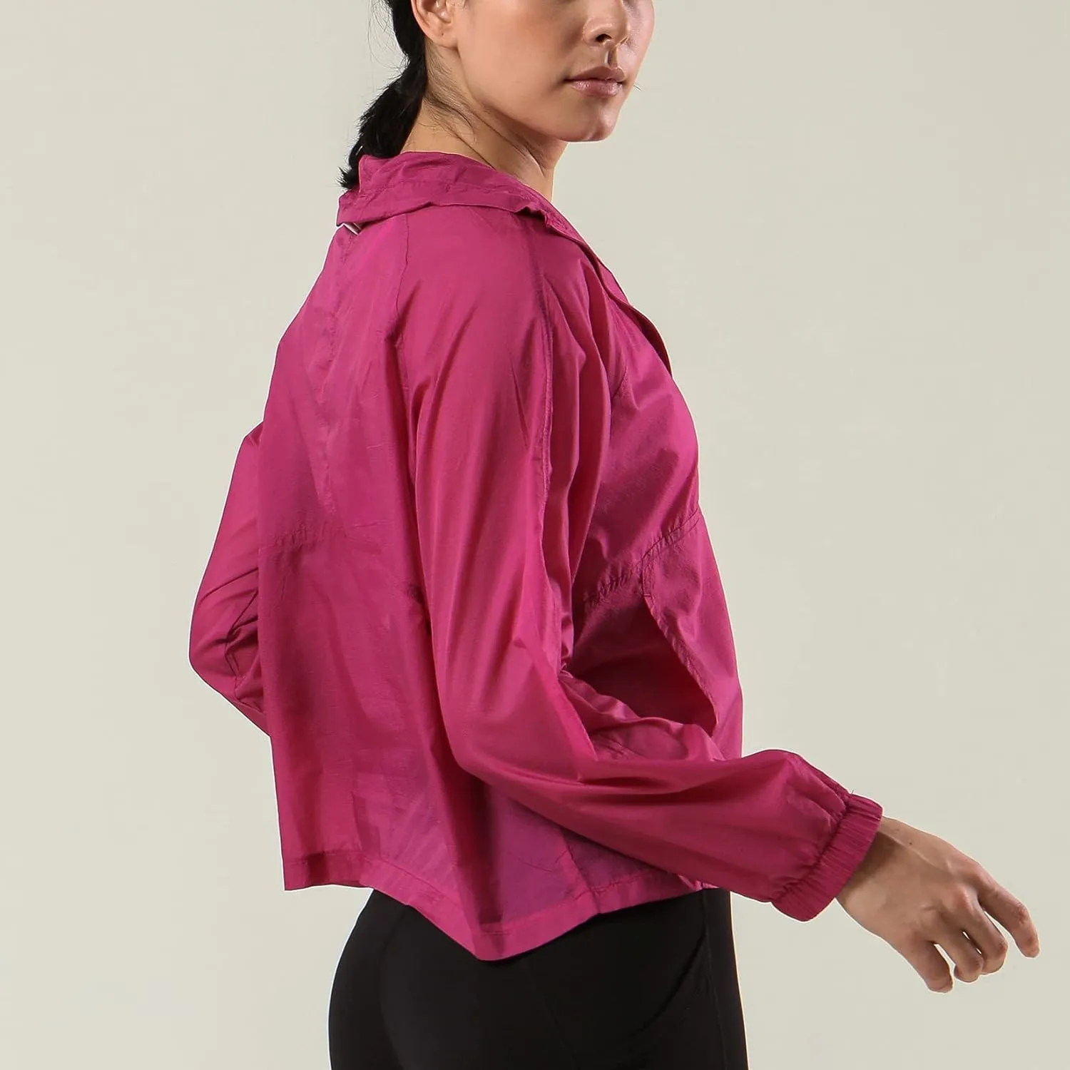 Lu's Chic Women's UPF 50  Quarter Zip Jacket Zipper UV Sun Protection Shirt Lightweight Cycling Coat