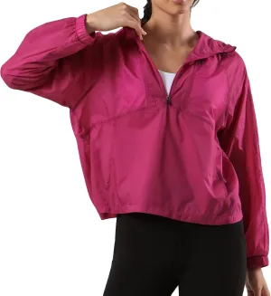 Lu's Chic Women's UPF 50  Quarter Zip Jacket Zipper UV Sun Protection Shirt Lightweight Cycling Coat