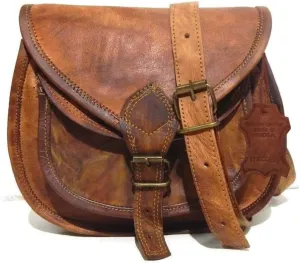 Madosh, Genuine Leather Crossbody Bag Women's Messenger Side Shoulder Brown Cross-Over Purse