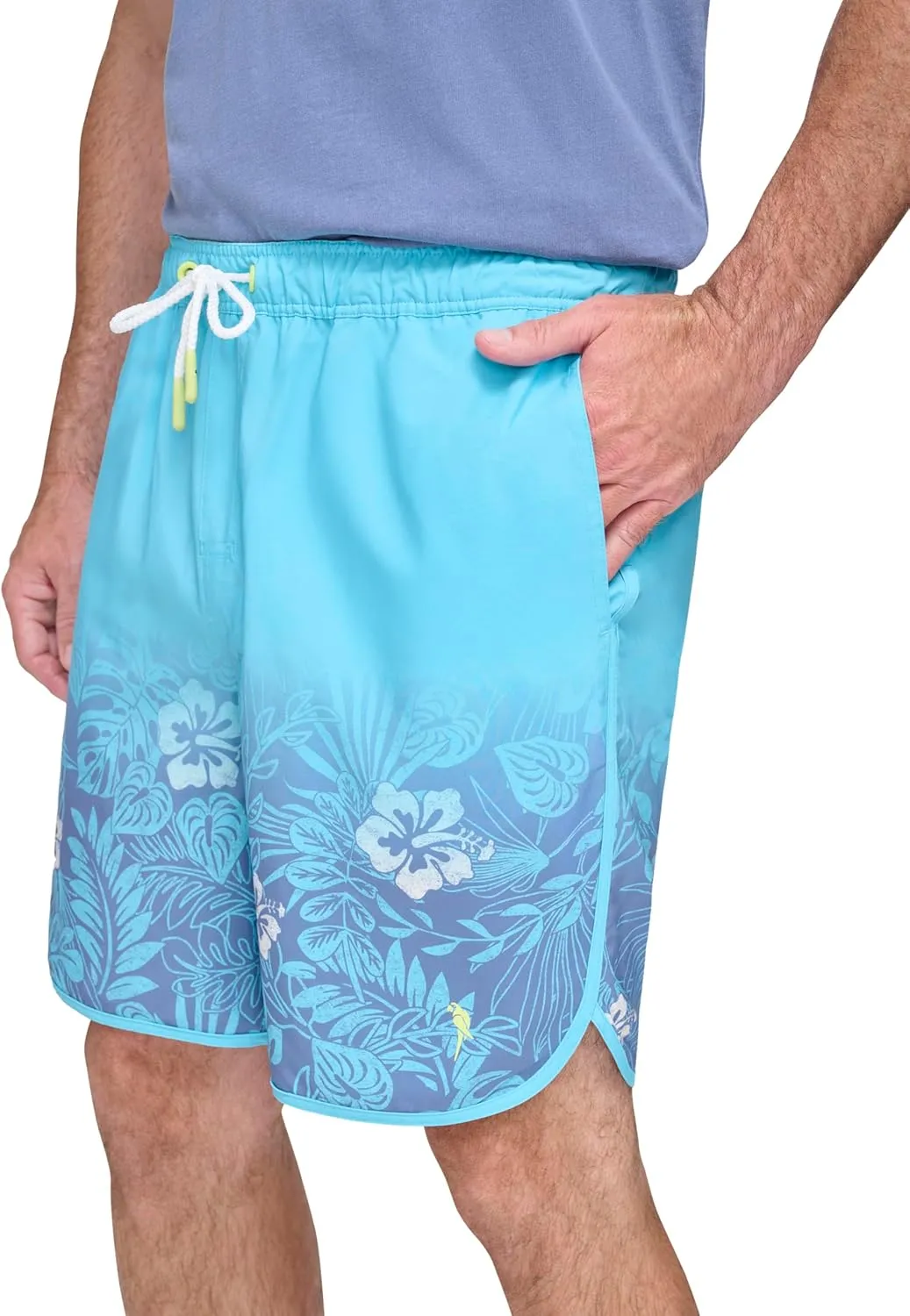 Margaritaville Men's Standard Island Reserve Hibiscus Print Swim Trunk
