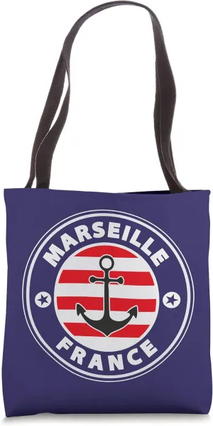 Marseille France beach vintage sailing holiday sun souvenir Tote Bag