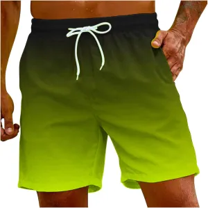 Matching Couples Outfits for Vacation Mesh Printed Beach Shorts Beach Pants Pants Daddy Shorts Men Mens Teal Swim