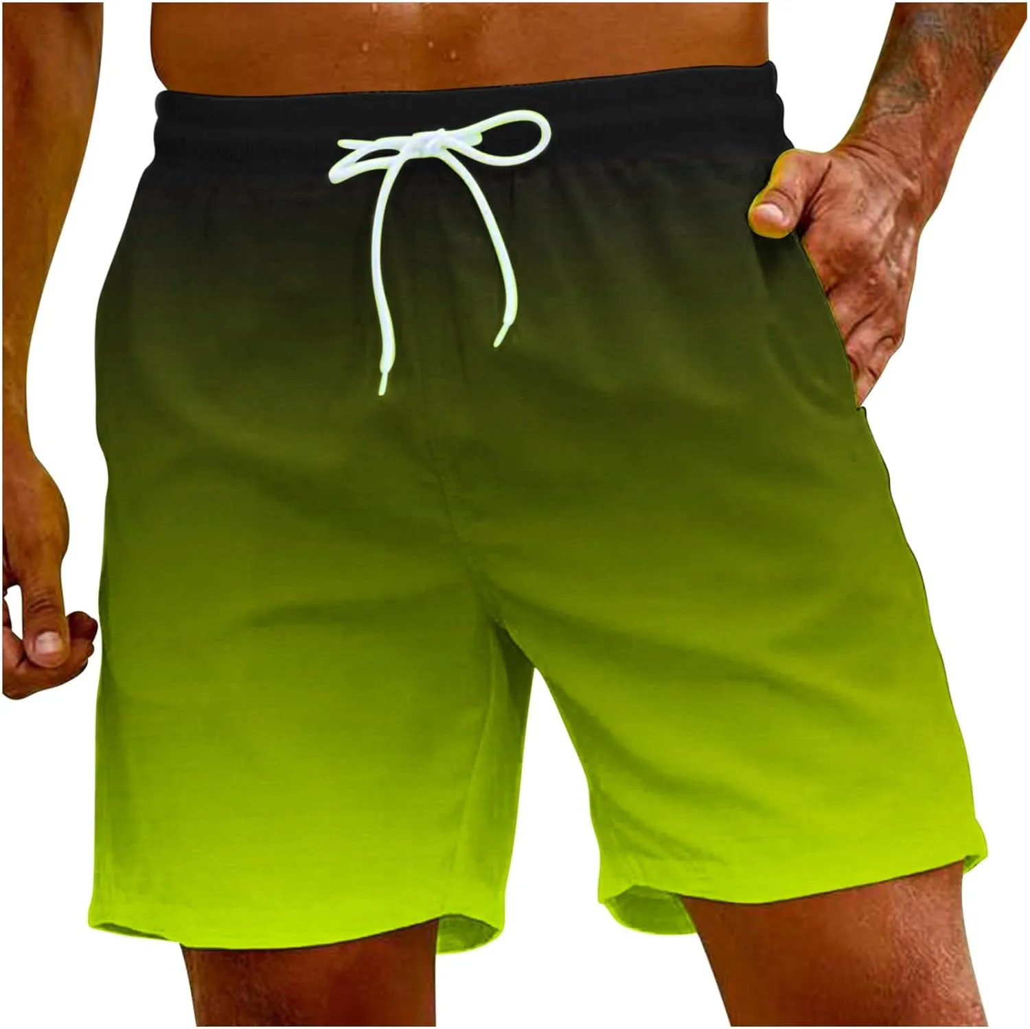Matching Couples Outfits for Vacation Mesh Printed Beach Shorts Beach Pants Pants Daddy Shorts Men Mens Teal Swim