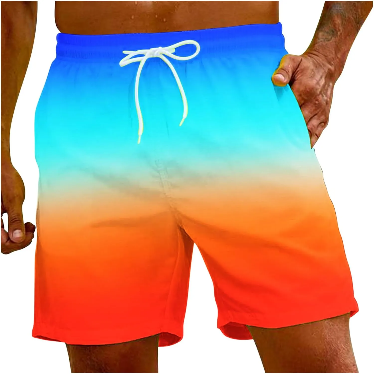 Matching Set Men Leisure Color Sports Dinosaur Solid Summer Men's Beach Men's Pants Mens Casual Shorts Swimming