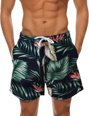 Matching Vacation Outfits for Family Loose Short Printed Floral Beach Casual Pants Shorts Power Shorts Mens Swim
