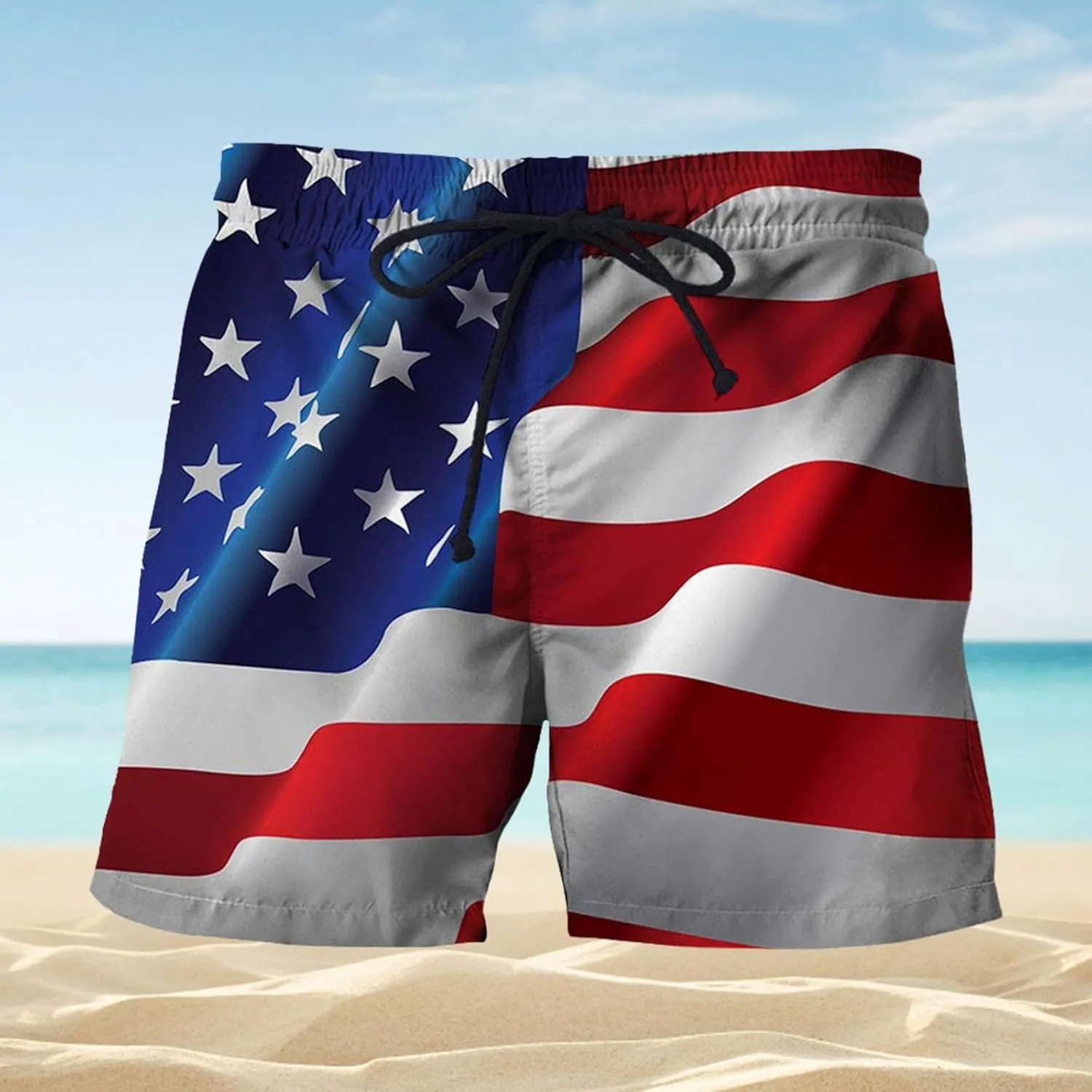 Men 2 Piece Outfits Thin Loose Shorts Large Shorts Casual Beach Pantsmen'S Solid Color Capris Summer Thin Beach