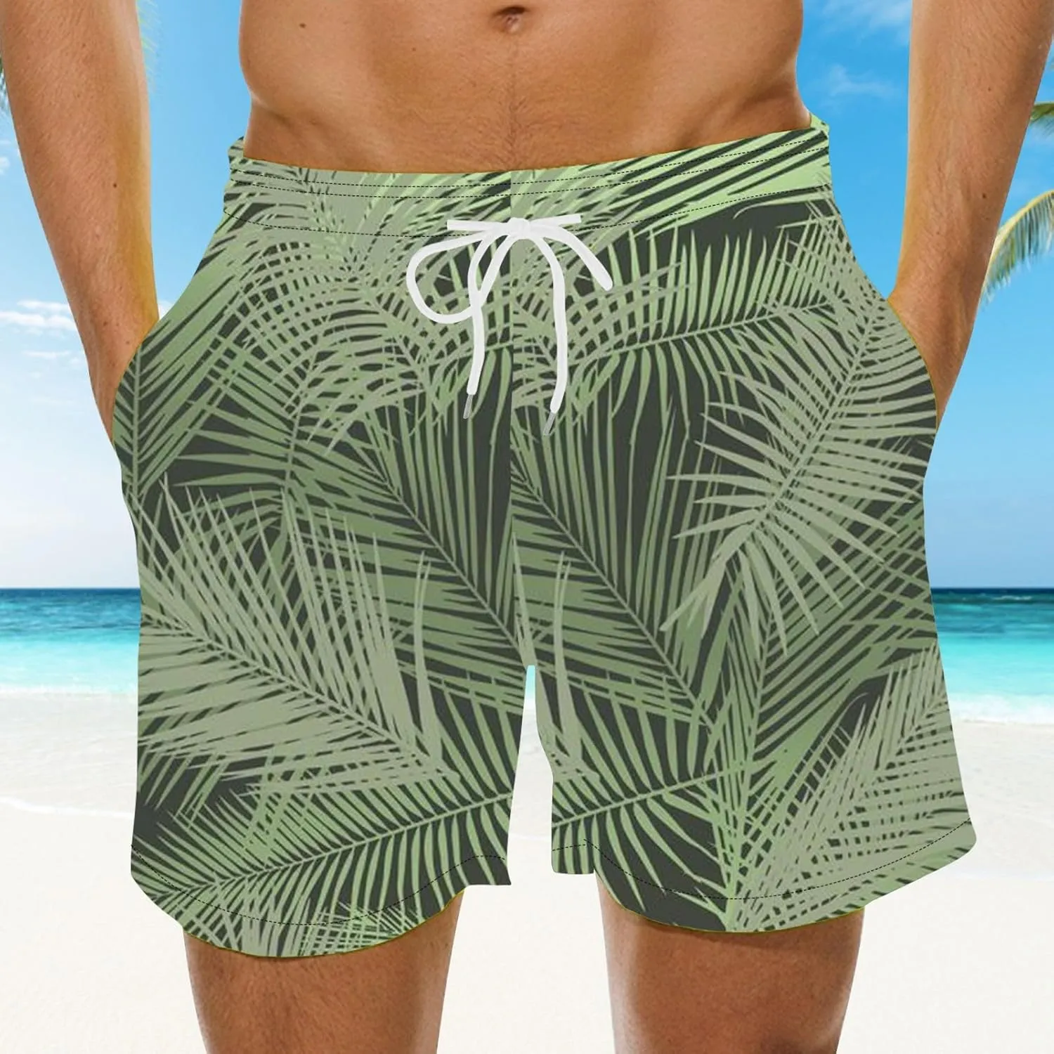 Men 2 Piece Shorts Set Dye Sports Shorts Casual Beach Couple Pants Jean Shorts Mens Swim with Drawstring Mens Swim