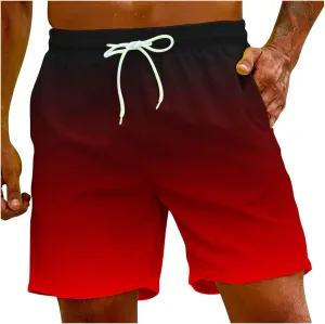 Men Funny Beach Short Color Sports Dinosaur Solid Summer Men's Beach Men's Pants Lightweight Shorts Mens Man
