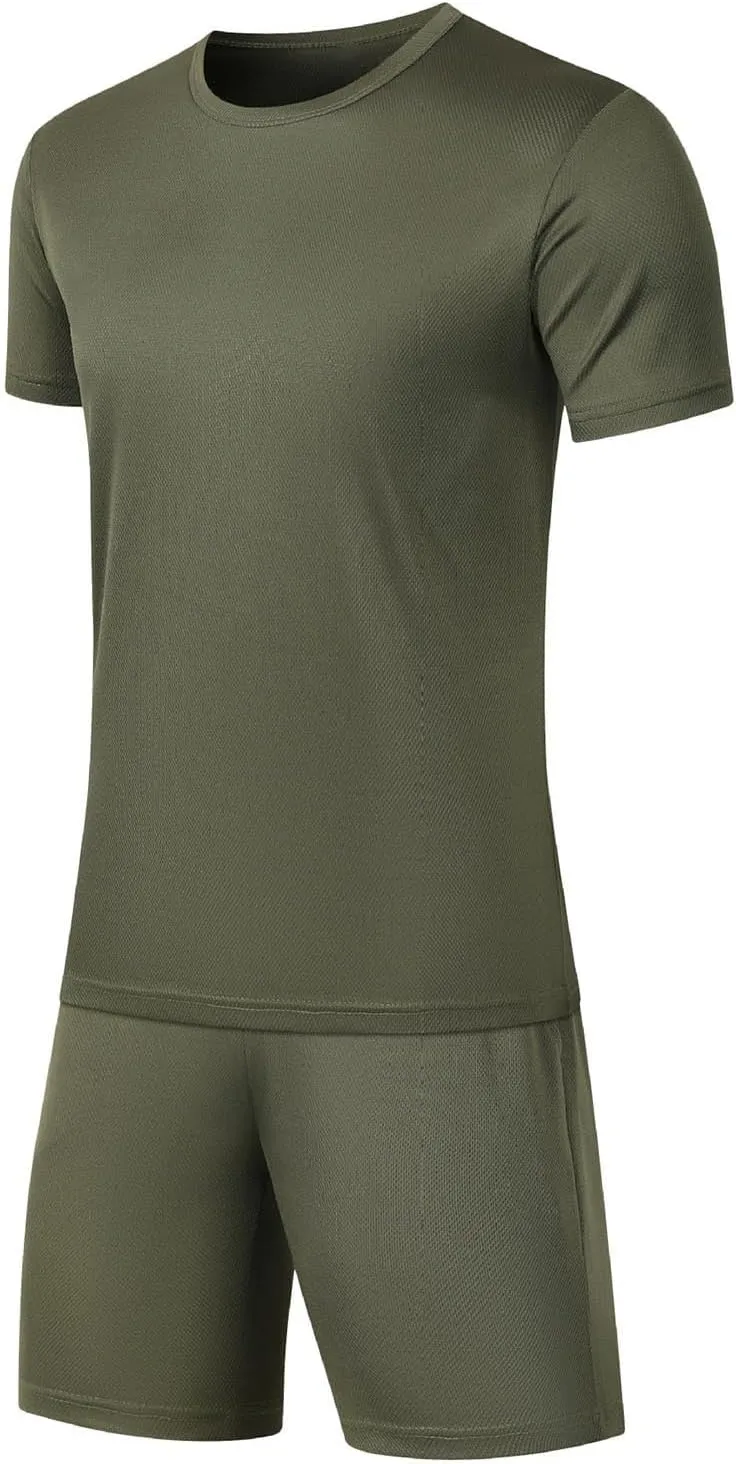 Men Two Piece Beach Outfits Sets Summer Short Sleeve Shirt and Shorts Vacation Workout Casual Tracksuit Loungewear 2025