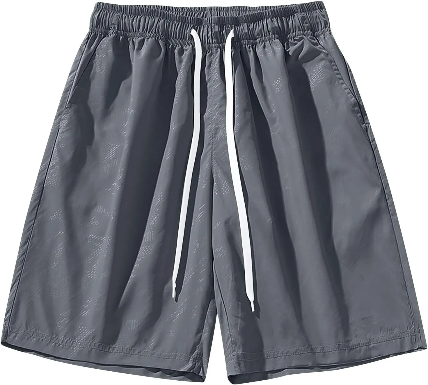 Men's Athletic Shorts Summer Lounge Drawstring Vacation Beach Pants Fashion Loose Elastic Waist Pants with Pockets