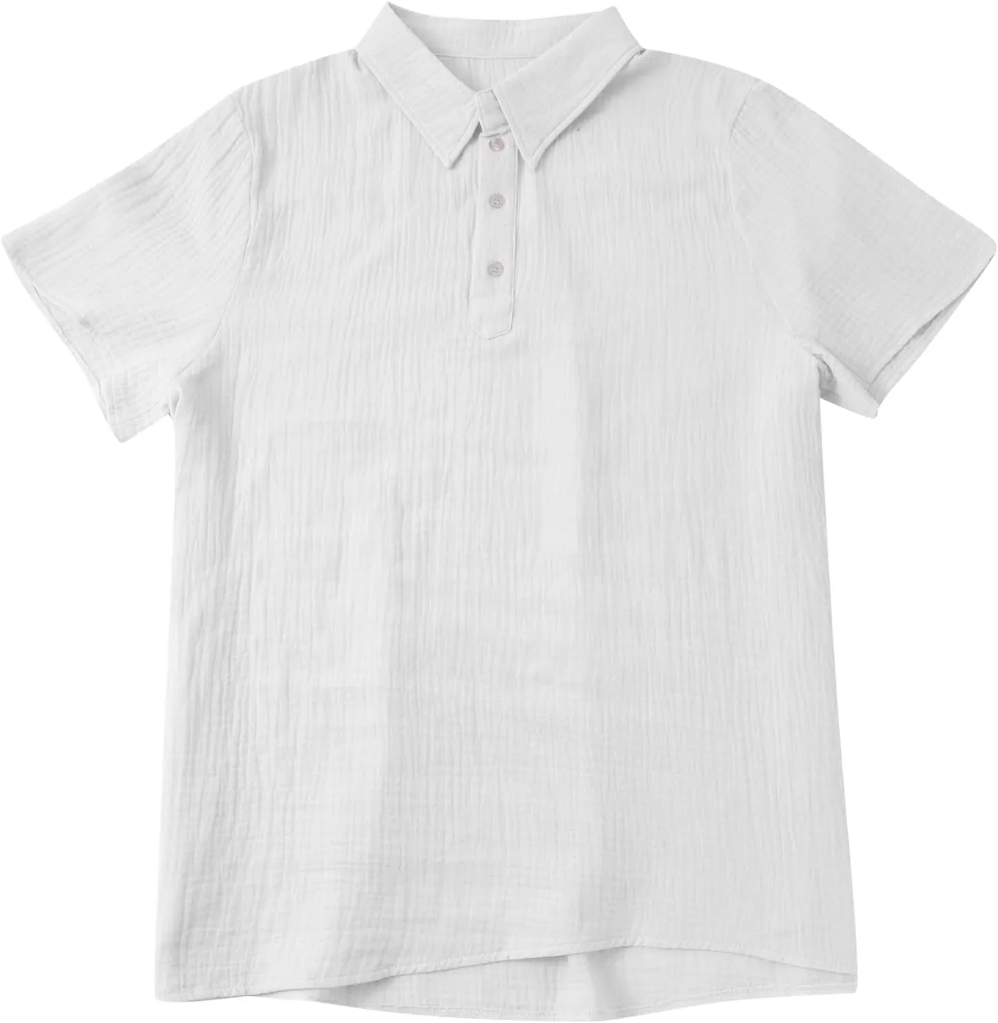 Men's Button Polo Shirt Textured Casual Knit Short Sleeve Polo T Shirt Summer Beach Holiday Stretchy Golf Shirts