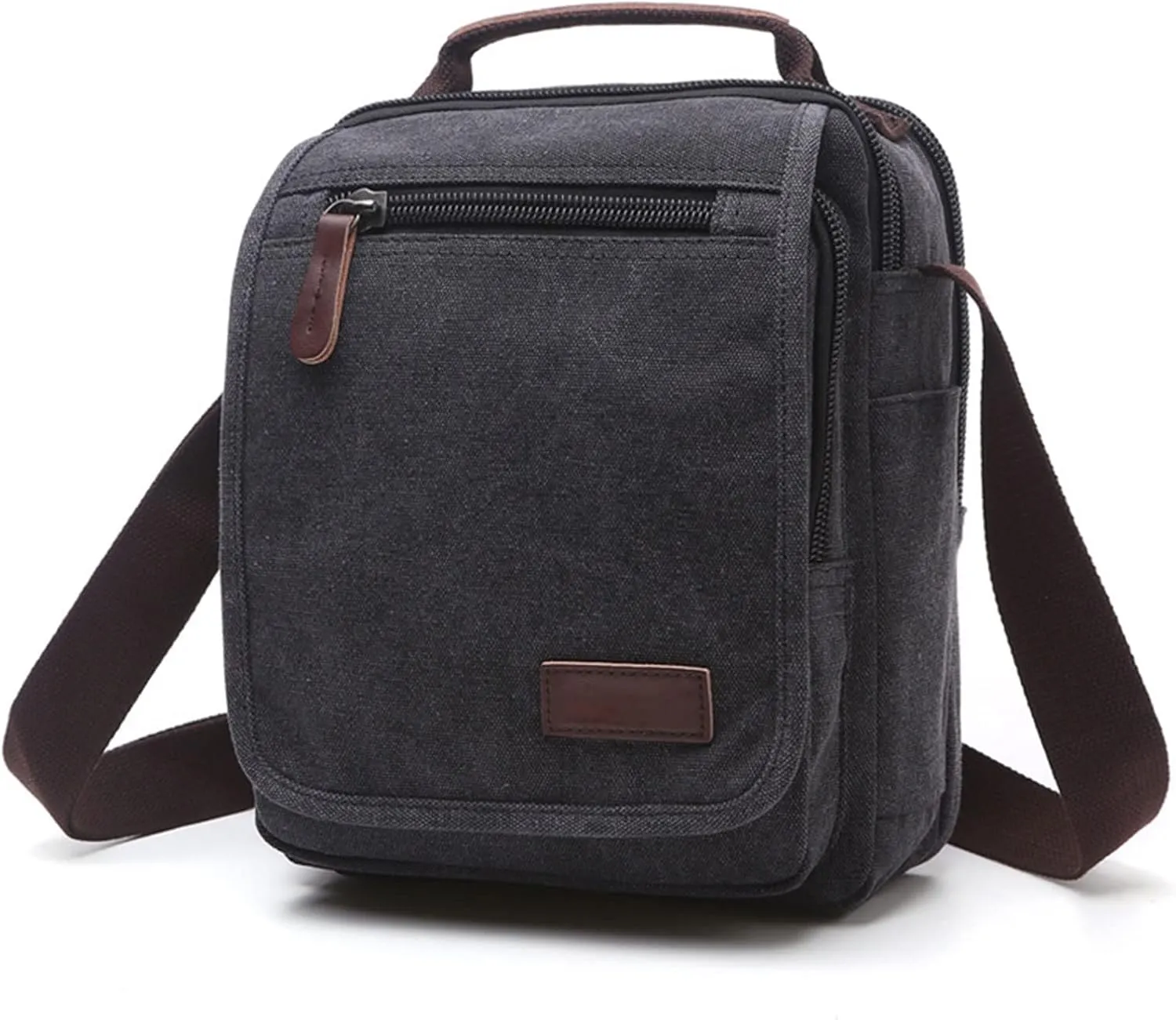 Men’s Casual Messenger Bag, Stylish Travel Canvas Shoulder Bag, Multifunctional Retro Vertical Business Backpack bag