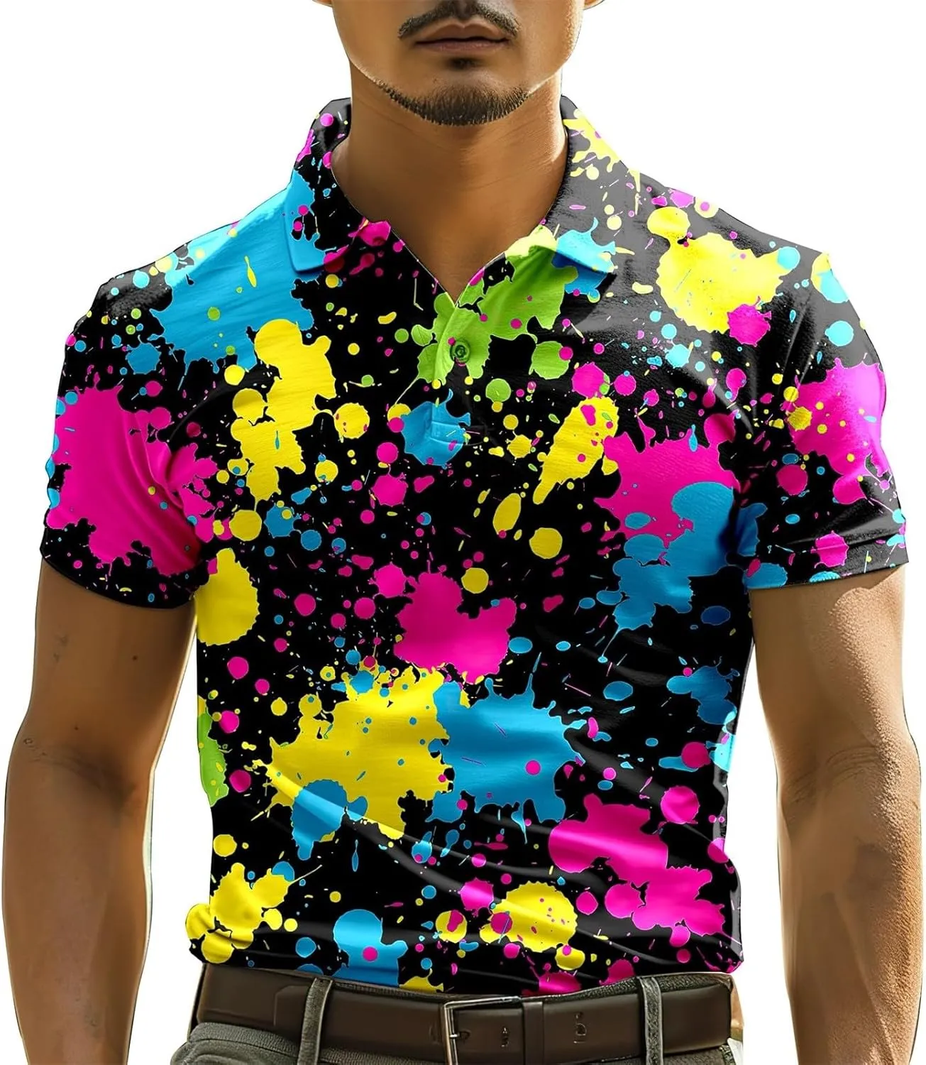 Men's Casual Short Sleeve Polo Shirts 2025 Fashion Designed Regular Fit Pique Golf T Shirt Summer Tropical Beach Tops
