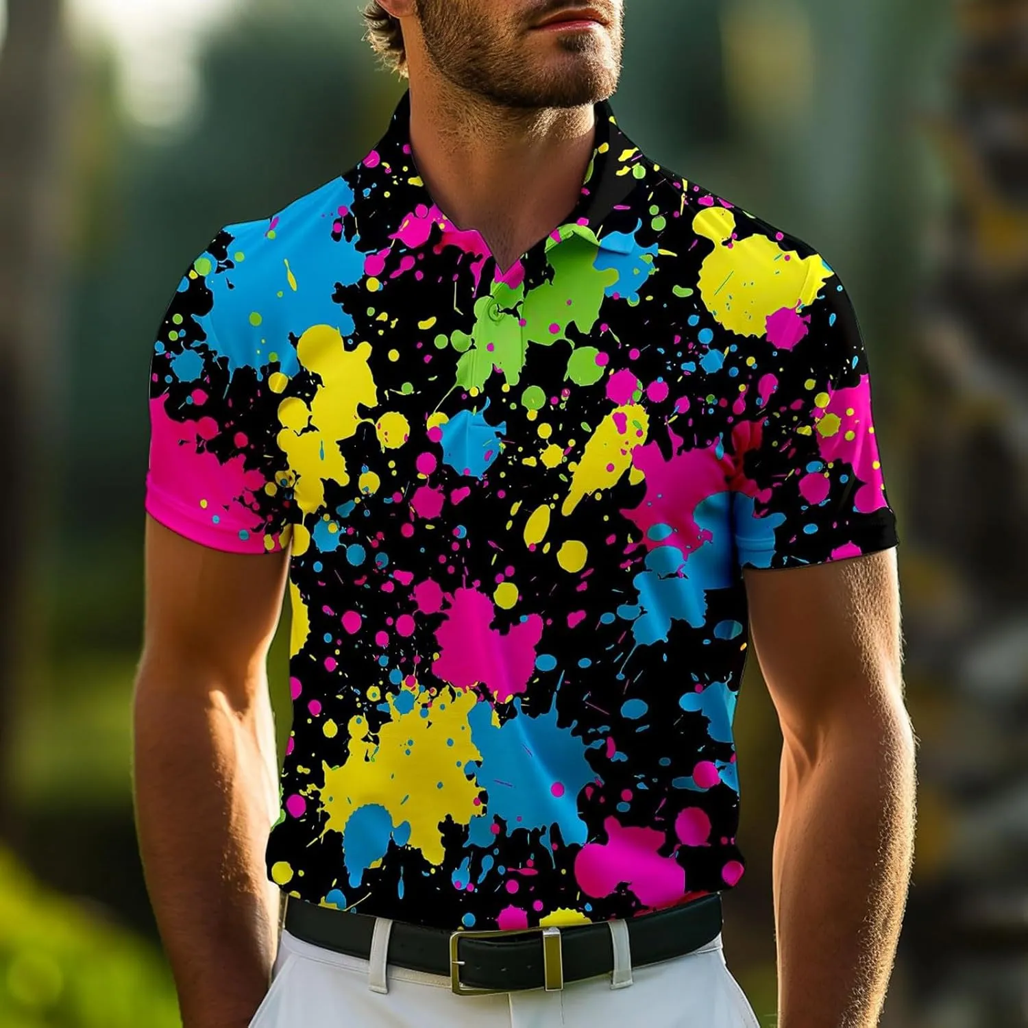 Men's Casual Short Sleeve Polo Shirts 2025 Fashion Designed Regular Fit Pique Golf T Shirt Summer Tropical Beach Tops