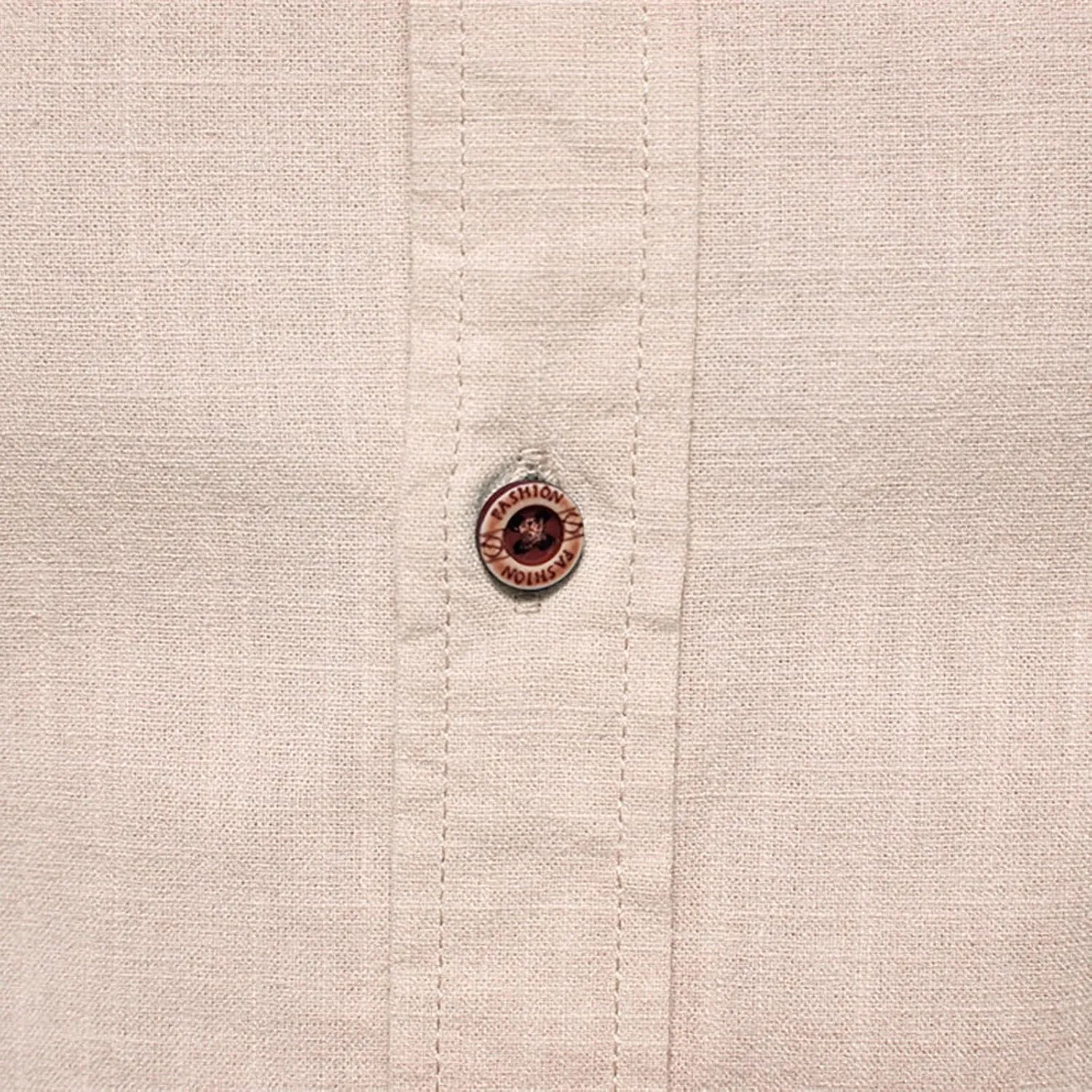 Mens Cotton Linen Banded Collar Beach Shirts Long Sleeve Slim Fit Business Dress Shirts Casual Button Down Work Tops