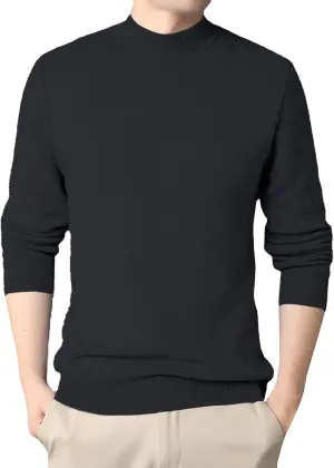 Men's Crewneck Sweater Sherpa Lined Sweatshirts Slim Fit Long Sleeve Underwear Fleece Winter Thermal Pullover Coats