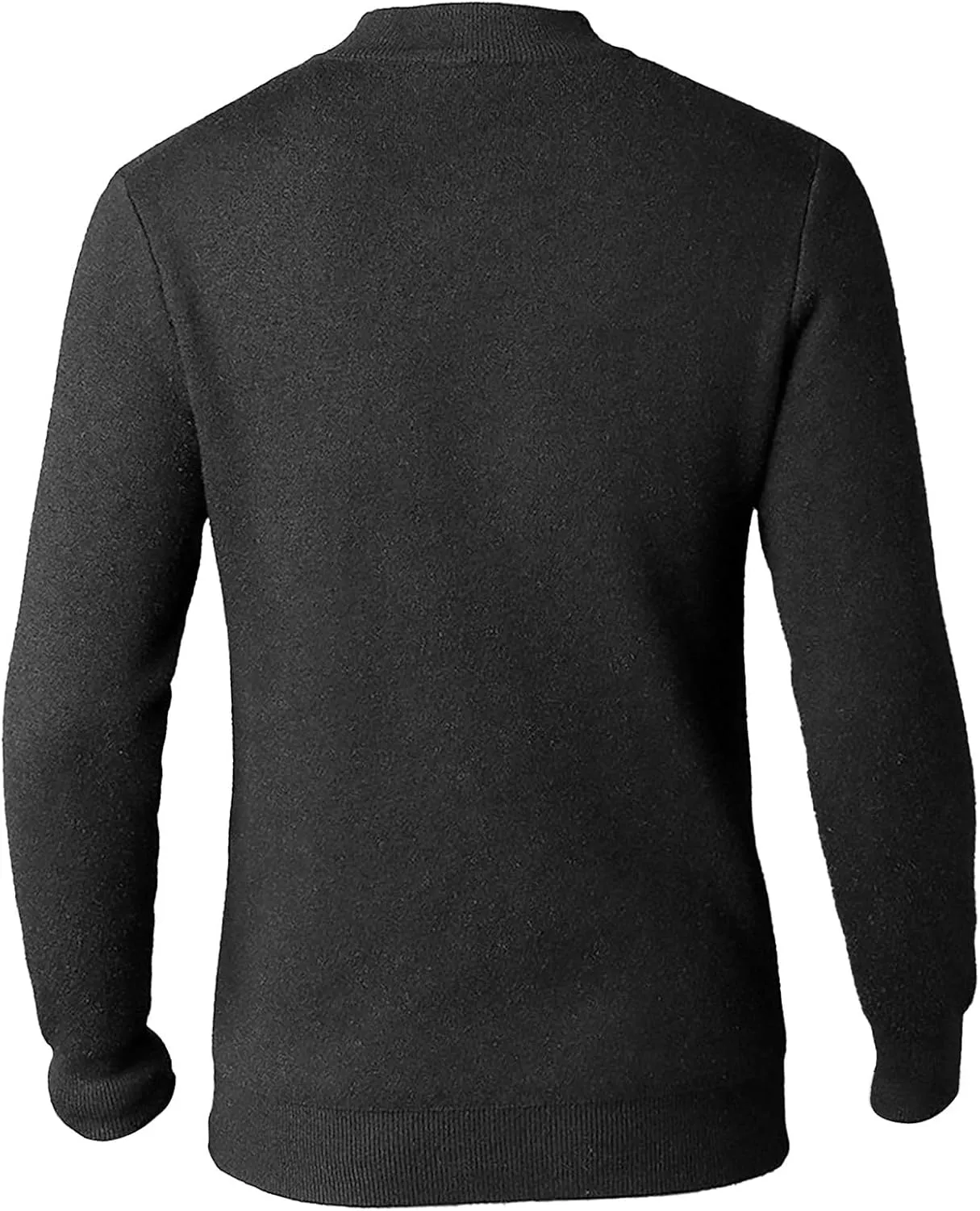 Men's Crewneck Sweater Sherpa Lined Sweatshirts Slim Fit Long Sleeve Underwear Fleece Winter Thermal Pullover Coats