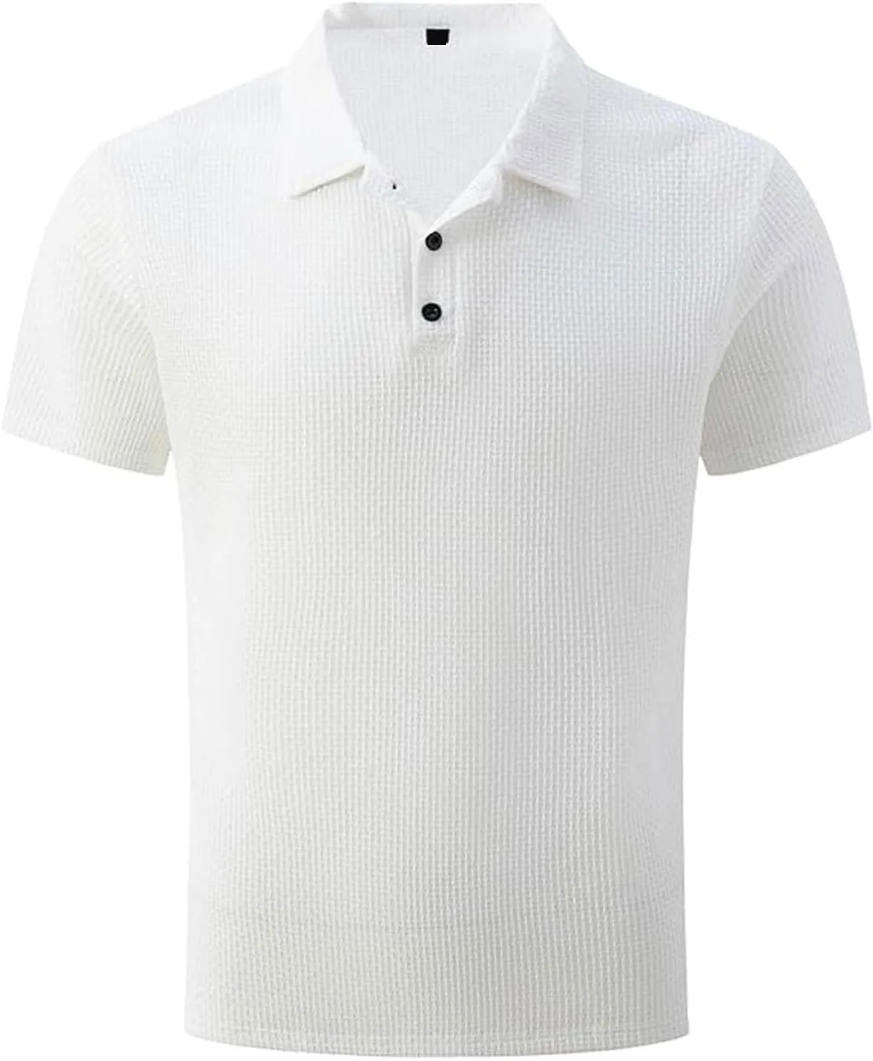 Mens Jacquard Polo Shirts Lightweight Stretch Short Sleeve Polos Dressy Casual Quick Dry Lightweight Trendy Outfits