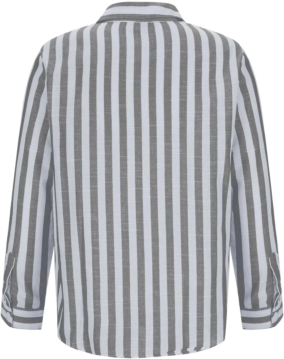 Mens Linen Striped Button Down Shirts Casual Beach Long Sleeve Collar Top Shirts Summer Fall 2024 Fashion Shirt