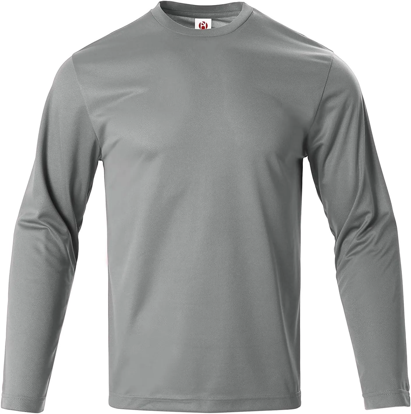 Mens Long Sleeve Shirts Quick Dry Crew Neck Sun Protection Gym Workout Athletic T-Shirt