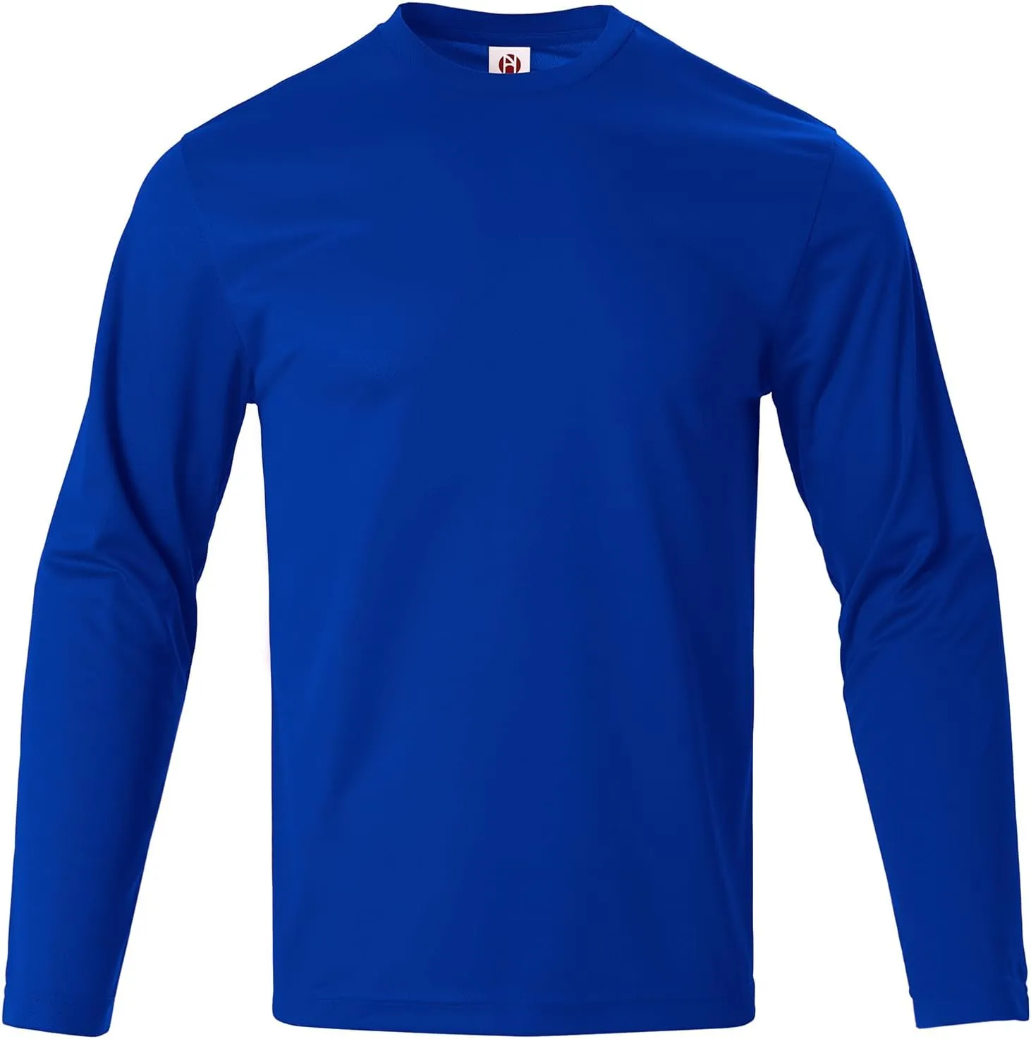 Mens Long Sleeve Shirts Quick Dry Crew Neck Sun Protection Gym Workout Athletic T-Shirt
