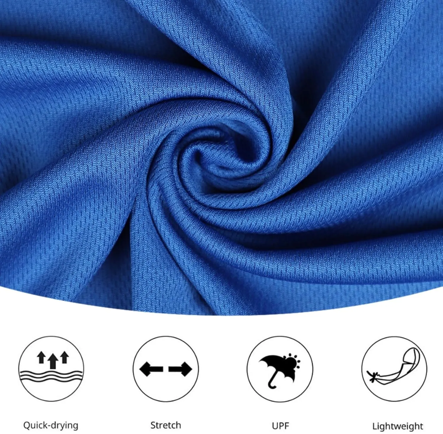 Mens Long Sleeve Shirts Quick Dry Crew Neck Sun Protection Gym Workout Athletic T-Shirt