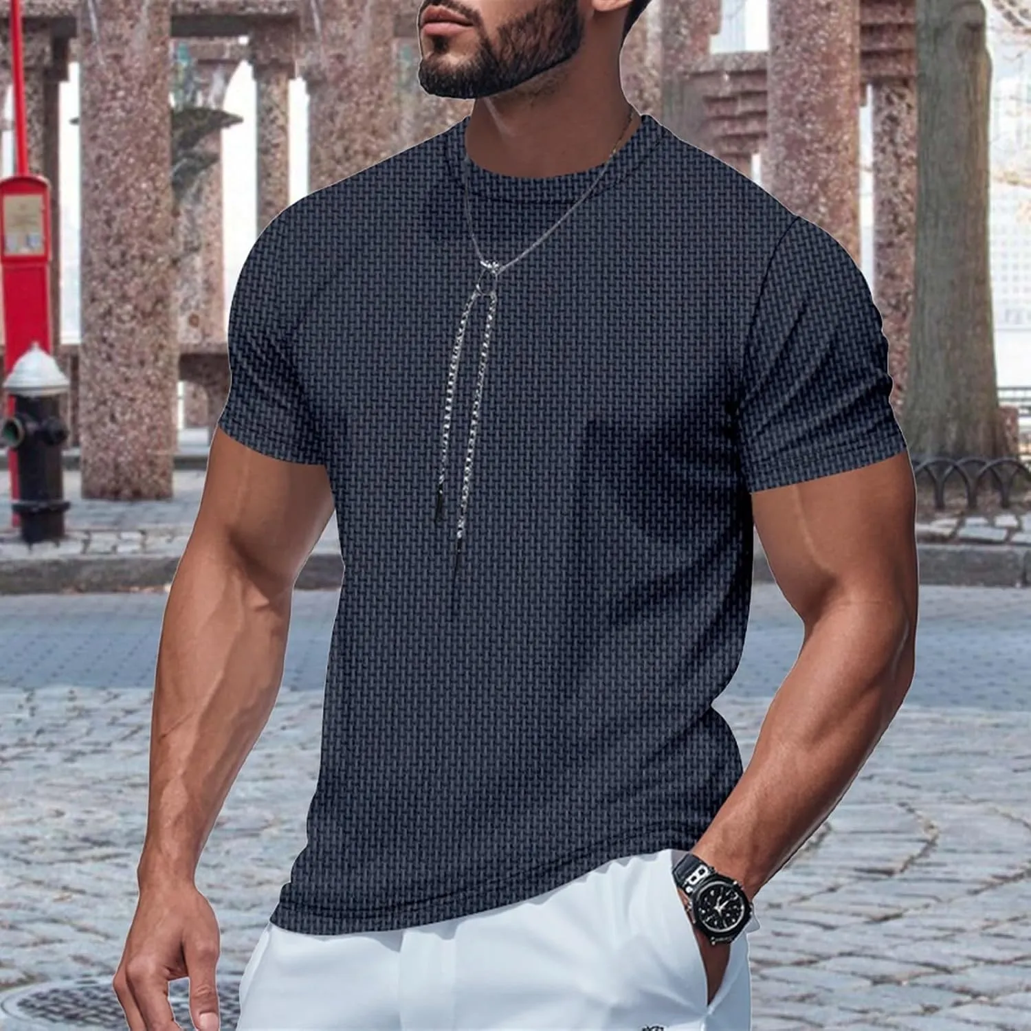 Men's Short Sleeve T-Shirts Summer Ice Silk Sport Fitness T Shirts Drying Breathable Tees Athletic Workout Sweat Shirt