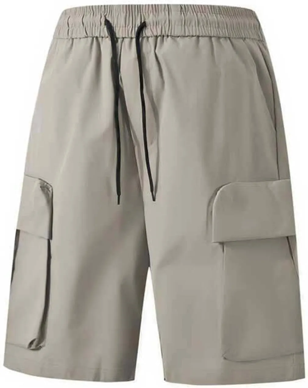 Mens Shorts Big and Tall Summer Loose Fit Athletic Shorts Quick Dry Drawstring Cargo Shorts Below Knee Capri Pants