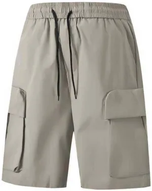 Mens Shorts Big and Tall Summer Loose Fit Athletic Shorts Quick Dry Drawstring Cargo Shorts Below Knee Capri Pants