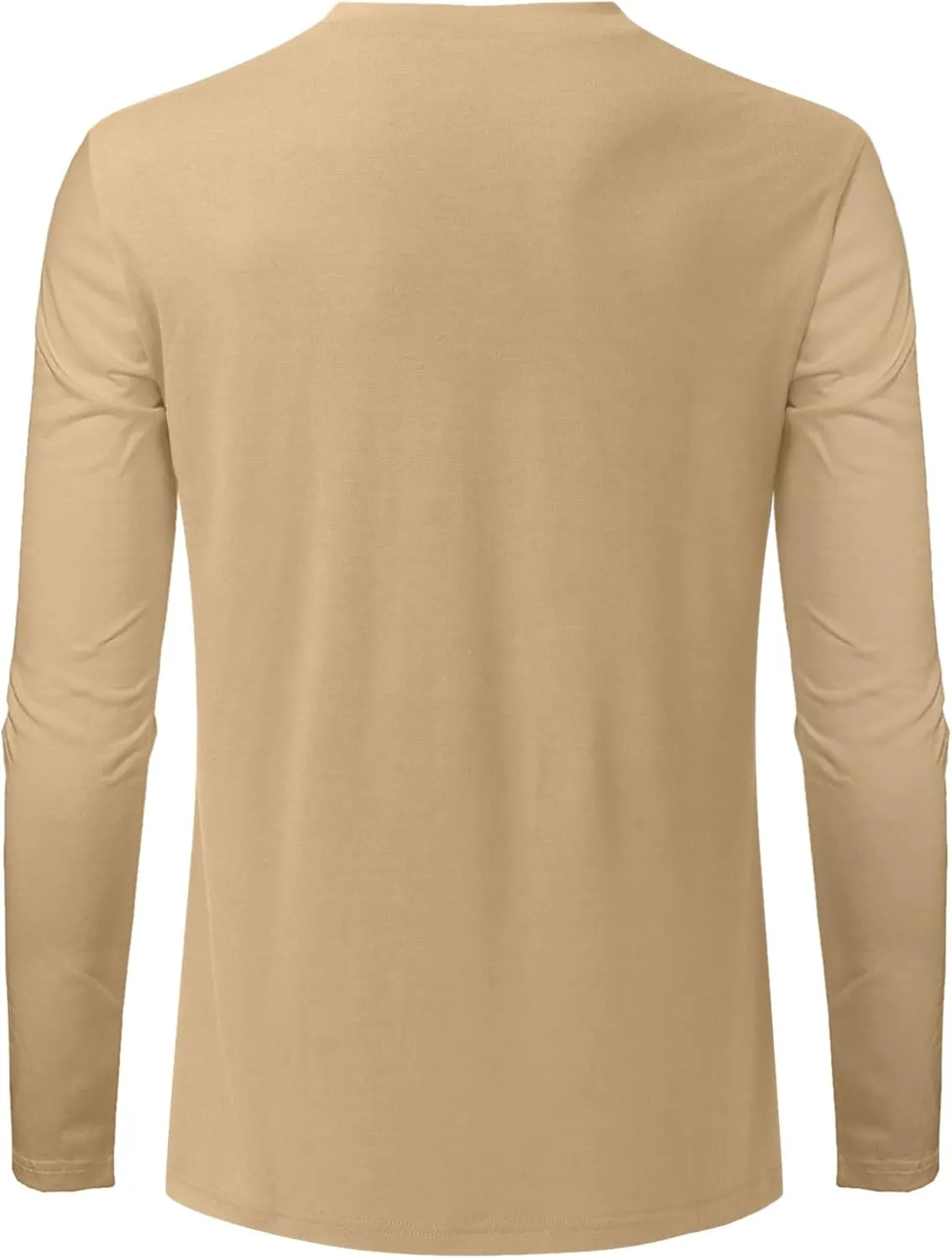 Men's Summer Shirts Long Sleeve Solid Color V Neck Blouse Solid Color Leisure Style Sport Pants Fresh Trendy Tee