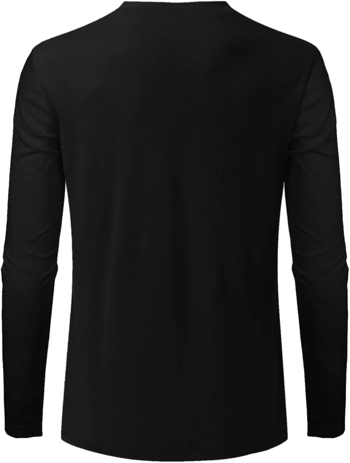 Men's Summer Shirts Long Sleeve Solid Color V Neck Blouse Solid Color Leisure Style Sport Pants Fresh Trendy Tee